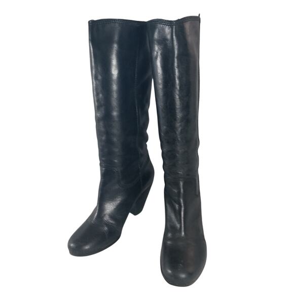 ARTURO CHIANG! BLACK GENUINE LEATHER W/VERTICAL SIDE DETAIL WESTERN BOOTS! SZ 7M - Picture 3 of 13